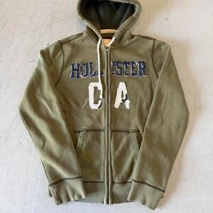 2000s Hollister Hoodie Men's Green Large